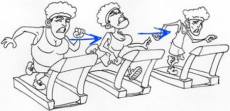 Running on treadmill for losing man boobs